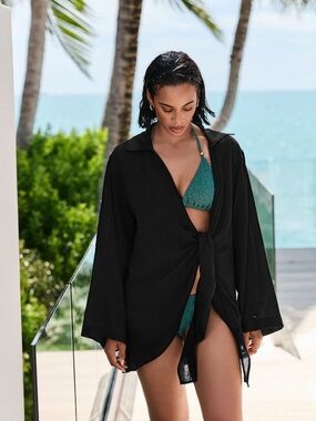 NEXT 100% COTTON TIE FRONT COVER-UP - BNWT- XL